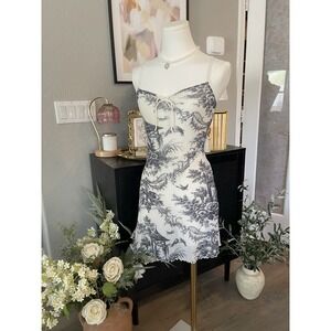 Vintage Y2K Only Hearts Toile Slip Dress Lingerie – Coquette Charm -Petite/Small